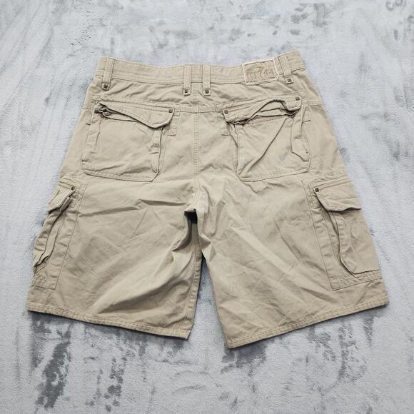 Vintage Y2K Oakley Shorts Mens 36 Tan Cargo Utility Outdoors Drawstring Khaki - Picture 4 of 16
